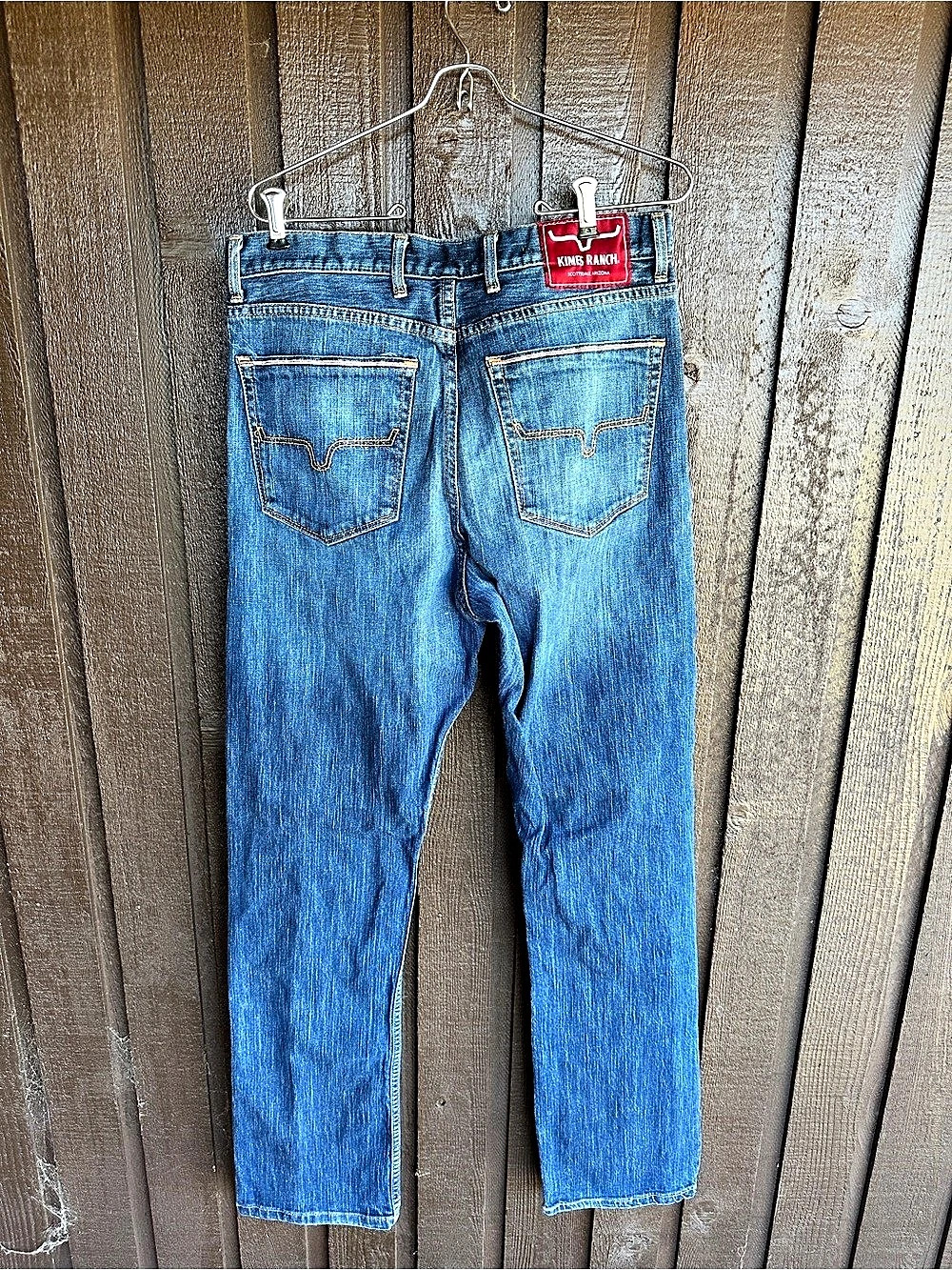Kimes Ranch Roger Modern Bootcut Jeans Straight Leg Blue Waist 36